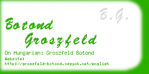 botond groszfeld business card